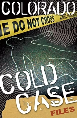 graphic art of crime scene tape and outline with the words Cold Case overlaid